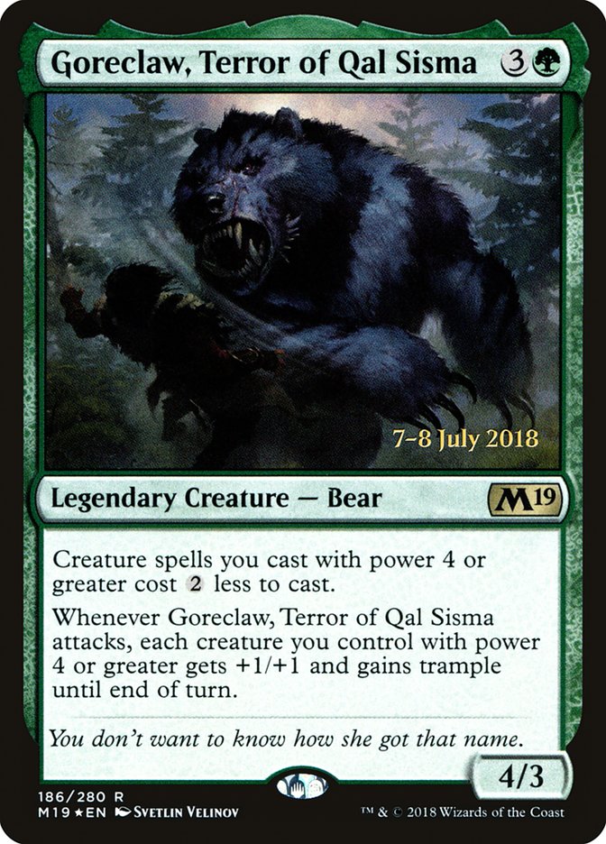 Goreclaw, Terror of Qal Sisma [Core Set 2019 Prerelease Promos] | Pegasus Games WI