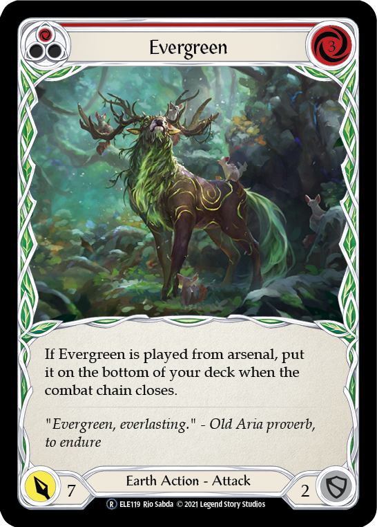 Evergreen (Red) [U-ELE119] Unlimited Rainbow Foil | Pegasus Games WI