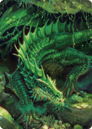 Lurking Green Dragon Art Card [Commander Legends: Battle for Baldur's Gate Art Series] | Pegasus Games WI