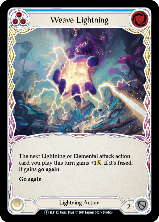 Weave Lightning (Blue) [U-ELE182] Unlimited Rainbow Foil | Pegasus Games WI