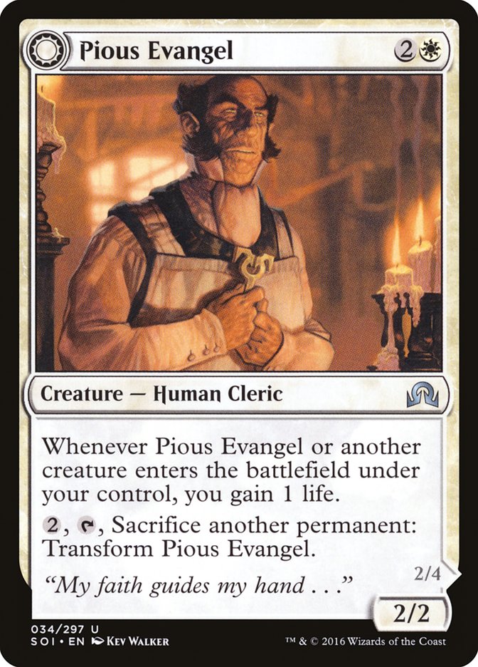 Pious Evangel // Wayward Disciple [Shadows over Innistrad] | Pegasus Games WI