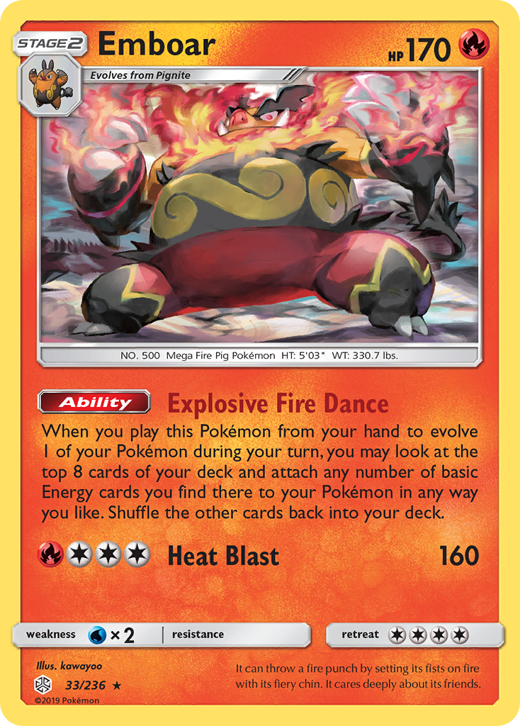 Emboar (33/236) [Sun & Moon: Cosmic Eclipse] | Pegasus Games WI