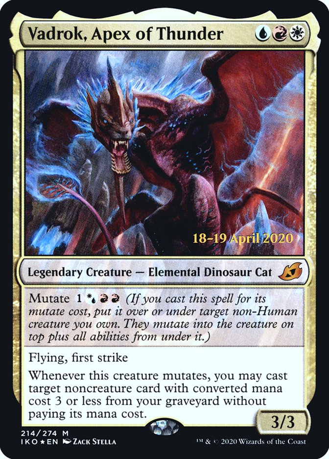 Vadrok, Apex of Thunder [Ikoria: Lair of Behemoths Prerelease Promos] | Pegasus Games WI