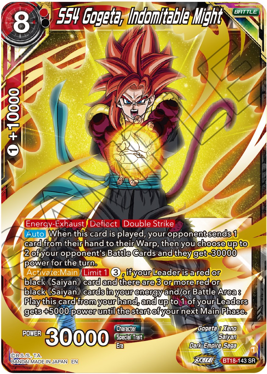 SS4 Gogeta, Indomitable Might (BT18-143) [Dawn of the Z-Legends] | Pegasus Games WI