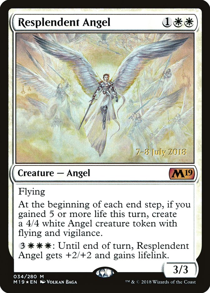 Resplendent Angel [Core Set 2019 Prerelease Promos] | Pegasus Games WI