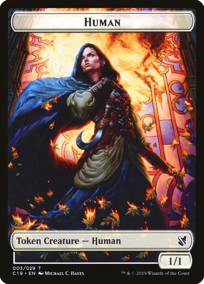 Human Token [Commander 2019 Tokens] | Pegasus Games WI