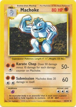 Machoke (34/102) [Base Set Unlimited] | Pegasus Games WI