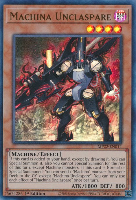 Machina Unclaspare [MP22-EN014] Ultra Rare | Pegasus Games WI