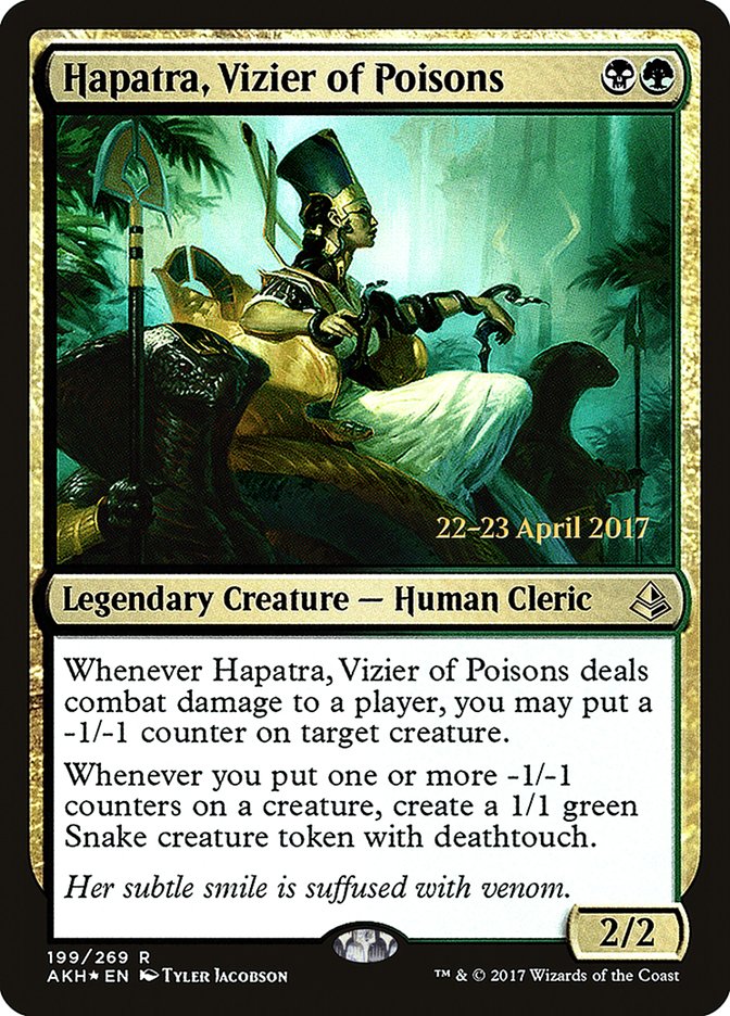 Hapatra, Vizier of Poisons [Amonkhet Prerelease Promos] | Pegasus Games WI