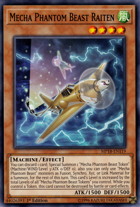 Mecha Phantom Beast Raiten [MP18-EN119] Common | Pegasus Games WI