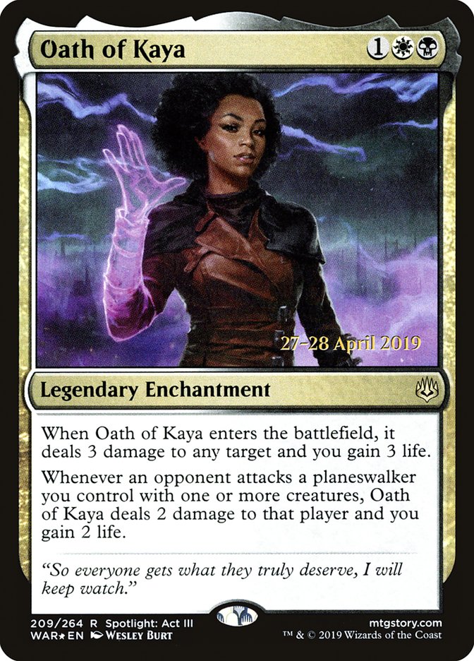 Oath of Kaya [War of the Spark Prerelease Promos] | Pegasus Games WI