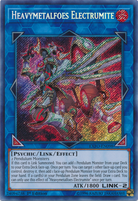 Heavymetalfoes Electrumite [EXFO-EN098] Secret Rare | Pegasus Games WI