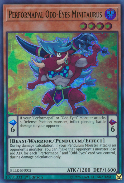 Performapal Odd-Eyes Minitaurus [BLLR-EN002] Ultra Rare | Pegasus Games WI