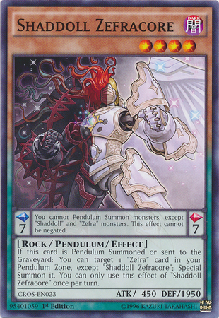 Shaddoll Zefracore [CROS-EN023] Common | Pegasus Games WI