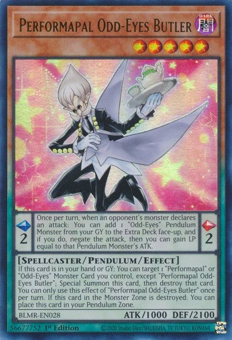 Performapal Odd-Eyes Butler [BLMR-EN028] Ultra Rare | Pegasus Games WI