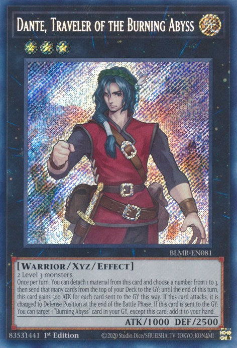 Dante, Traveler of the Burning Abyss [BLMR-EN081] Secret Rare | Pegasus Games WI