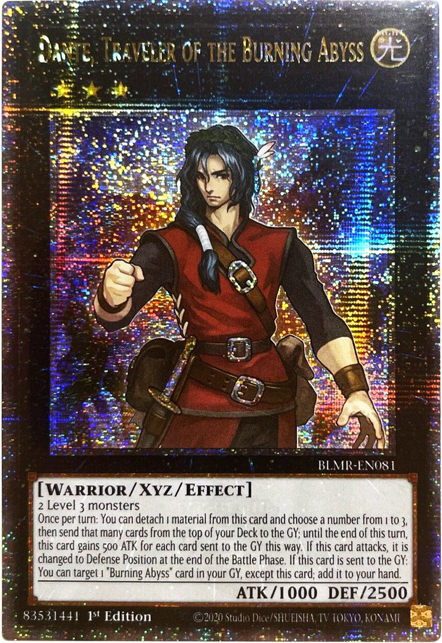 Dante, Traveler of the Burning Abyss [BLMR-EN081] Quarter Century Secret Rare | Pegasus Games WI