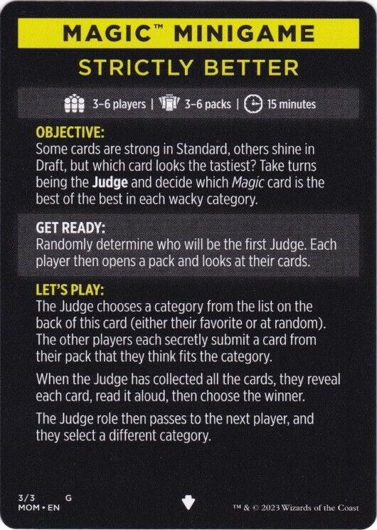 Strictly Better (Magic Minigame) [March of the Machine Minigame] | Pegasus Games WI