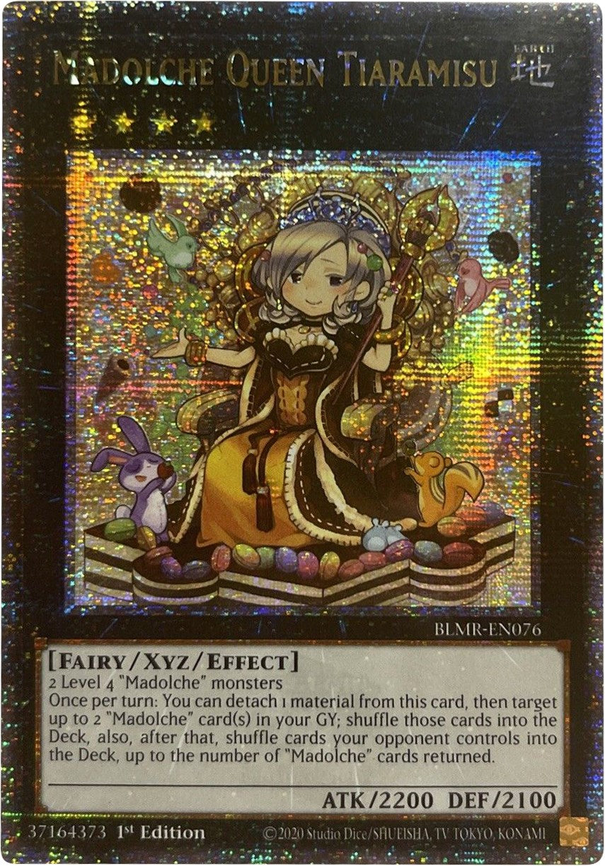 Madolche Queen Tiaramisu [BLMR-EN076] Quarter Century Secret Rare | Pegasus Games WI