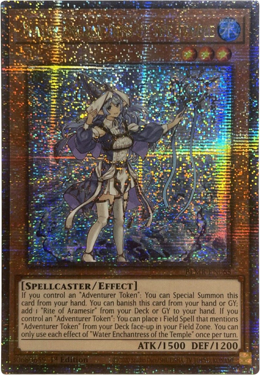 Water Enchantress of the Temple [BLMR-EN065] Quarter Century Secret Rare | Pegasus Games WI