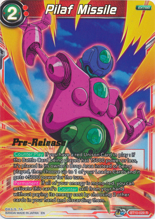 Pilaf Missile (BT10-029) [Rise of the Unison Warrior Prerelease Promos] | Pegasus Games WI