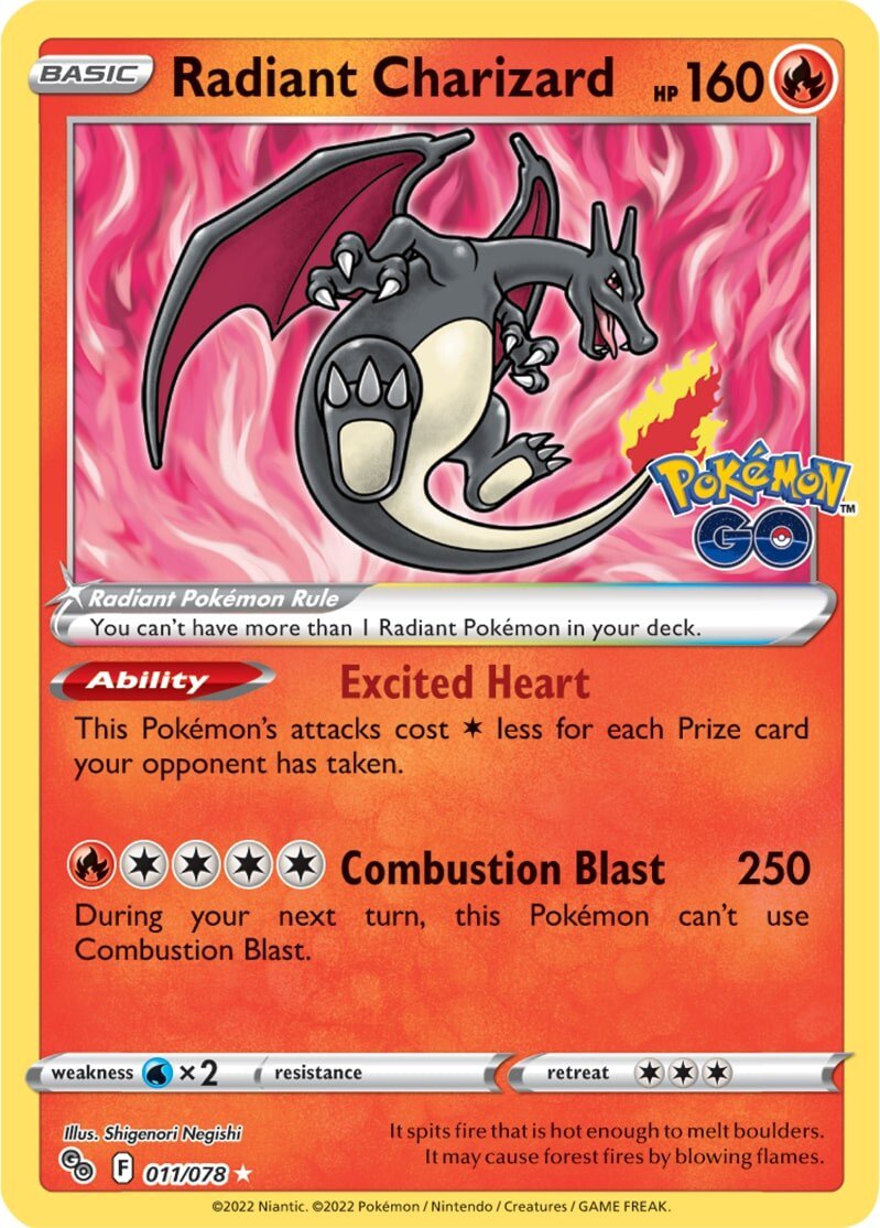 Radiant Charizard (011/078) [Pokémon GO] | Pegasus Games WI