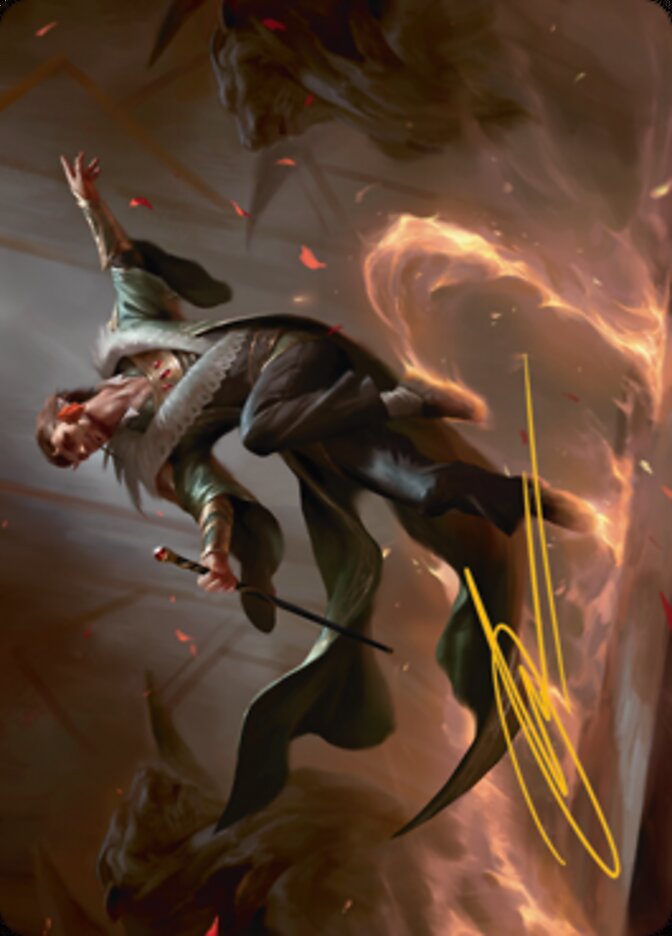 Fleetfoot Dancer Art Card (Gold-Stamped Signature) [Streets of New Capenna Art Series] | Pegasus Games WI