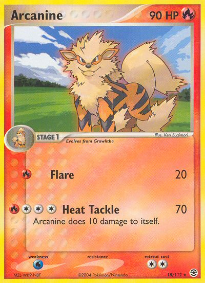 Arcanine (18/112) [EX: FireRed & LeafGreen] | Pegasus Games WI