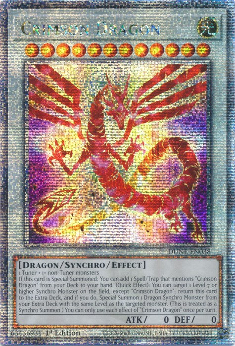 Crimson Dragon [DUNE-EN038] Quarter Century Secret Rare | Pegasus Games WI