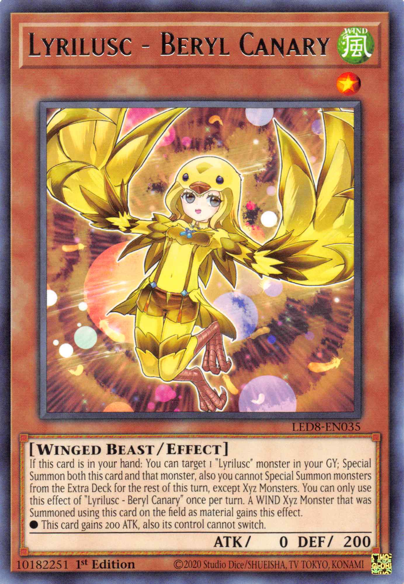 Lyrilusc - Beryl Canary [LED8-EN035] Rare | Pegasus Games WI