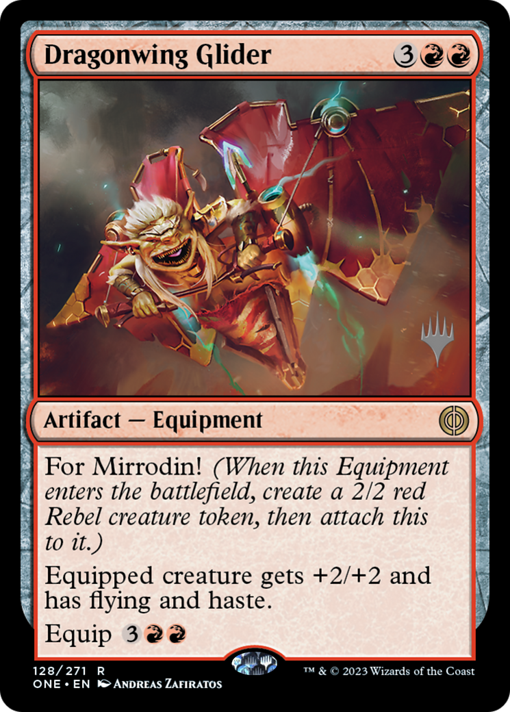 Dragonwing Glider (Promo Pack) [Phyrexia: All Will Be One Promos] | Pegasus Games WI