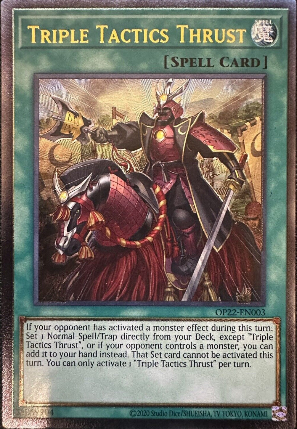 Triple Tactics Thrust [OP22-EN003] Ultimate Rare | Pegasus Games WI