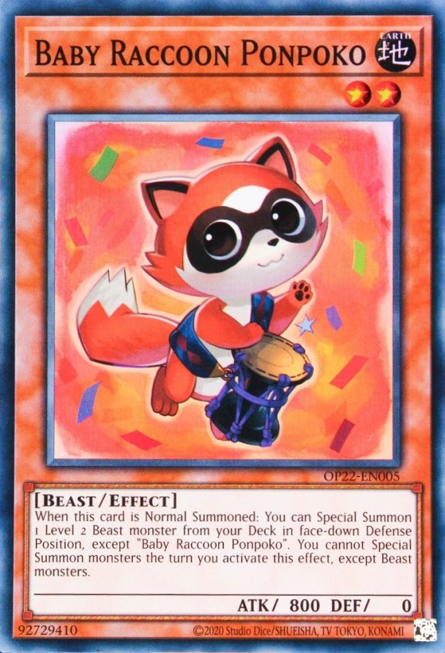 Baby Raccoon Ponpoko [OP22-EN005] Super Rare | Pegasus Games WI