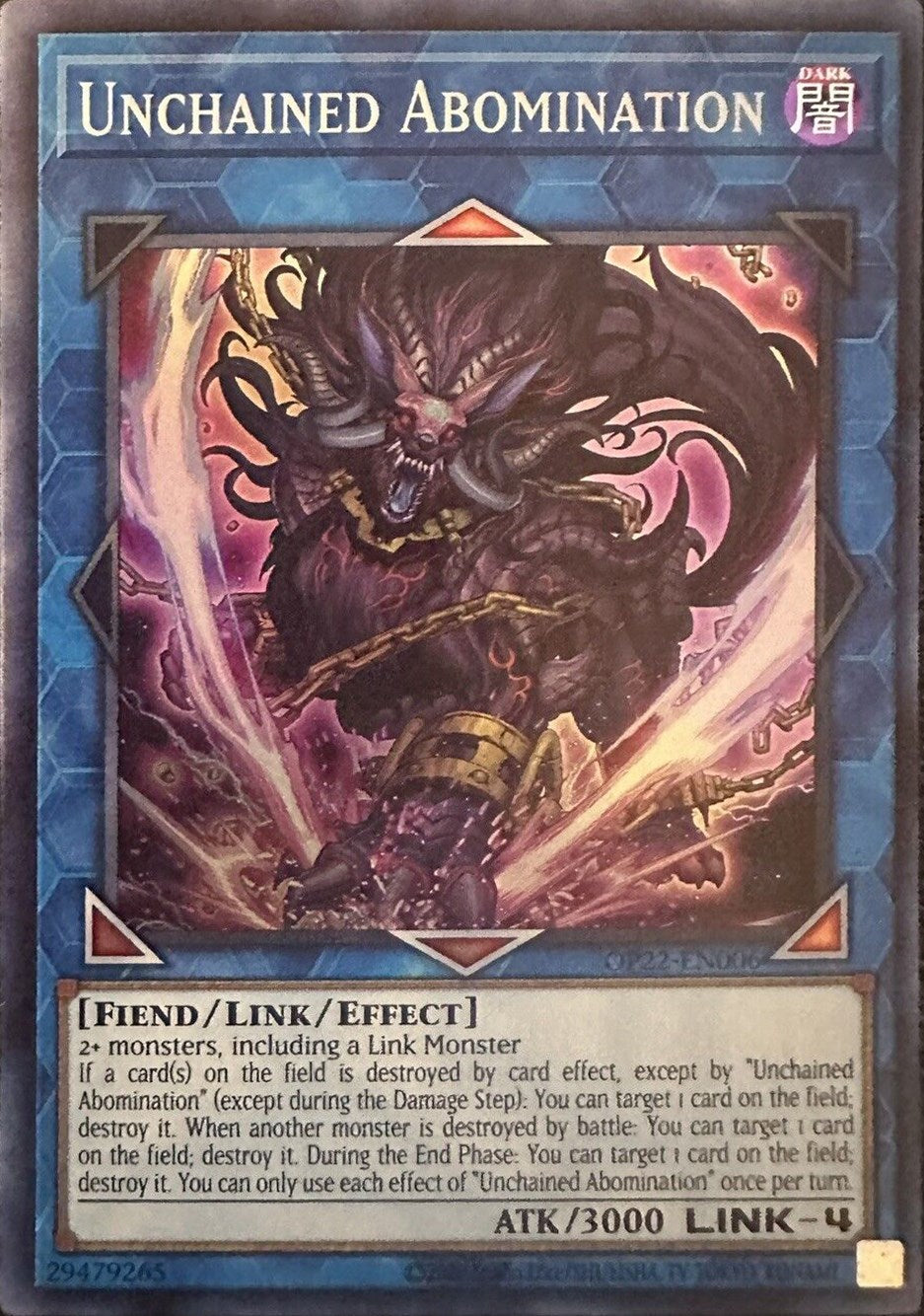 Unchained Abomination [OP22-EN006] Super Rare | Pegasus Games WI