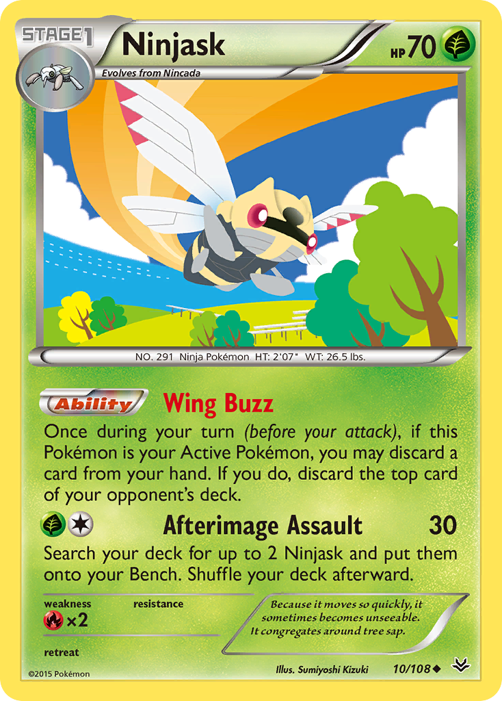 Ninjask (10/108) [XY: Roaring Skies] | Pegasus Games WI