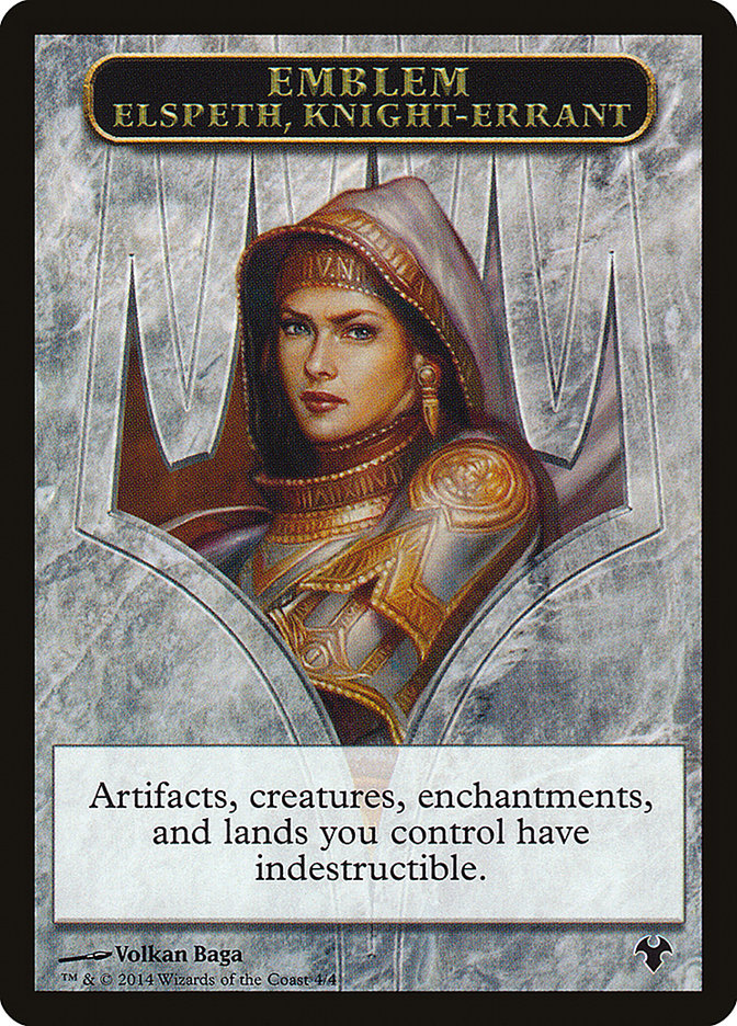 Elspeth, Knight-Errant Emblem [Modern Event Deck 2014 Tokens] | Pegasus Games WI