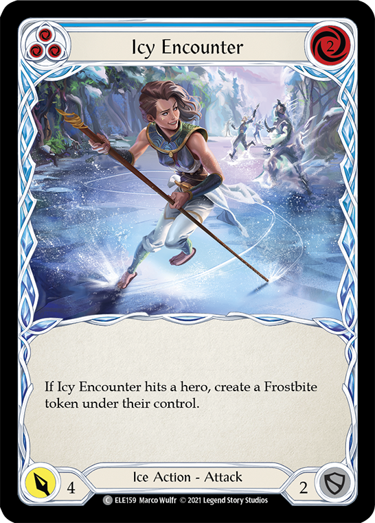 Icy Encounter (Blue) [ELE159] (Tales of Aria)  1st Edition Rainbow Foil | Pegasus Games WI