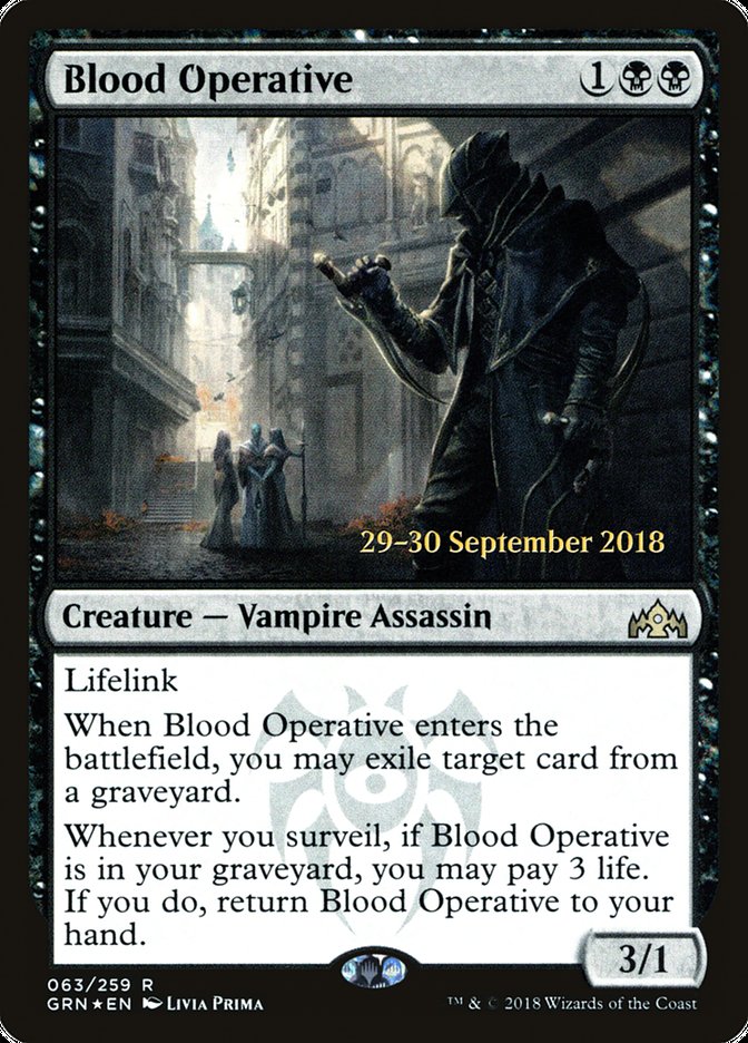 Blood Operative [Guilds of Ravnica Prerelease Promos] | Pegasus Games WI