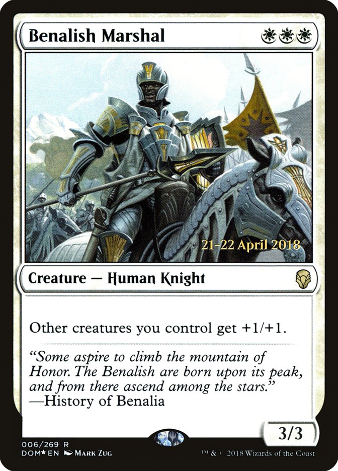 Benalish Marshal [Dominaria Prerelease Promos] | Pegasus Games WI