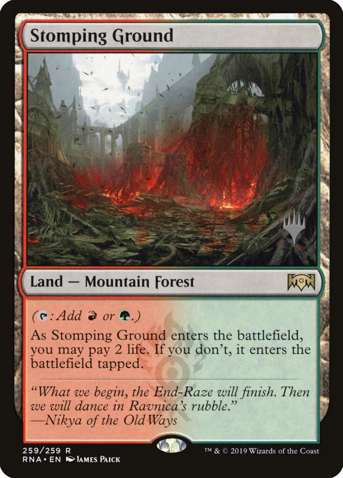 Stomping Ground (Promo Pack) [Ravnica Allegiance Promos] | Pegasus Games WI