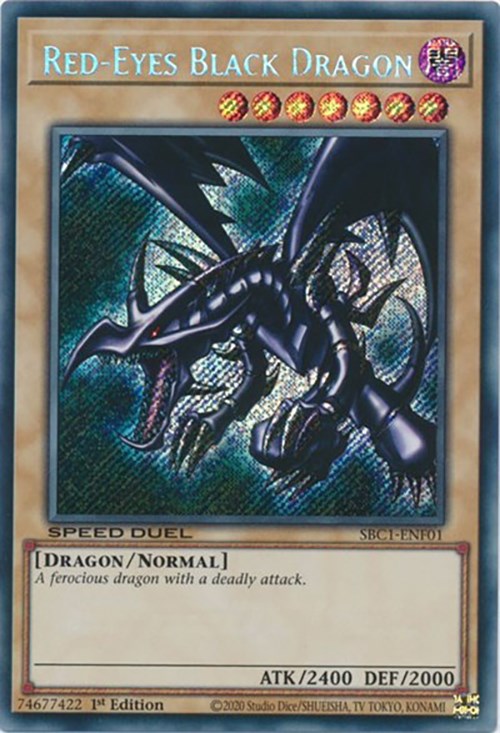 Red-Eyes Black Dragon [SBC1-ENF01] Secret Rare | Pegasus Games WI