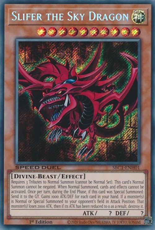 Slifer the Sky Dragon [SBC1-ENH01] Secret Rare | Pegasus Games WI