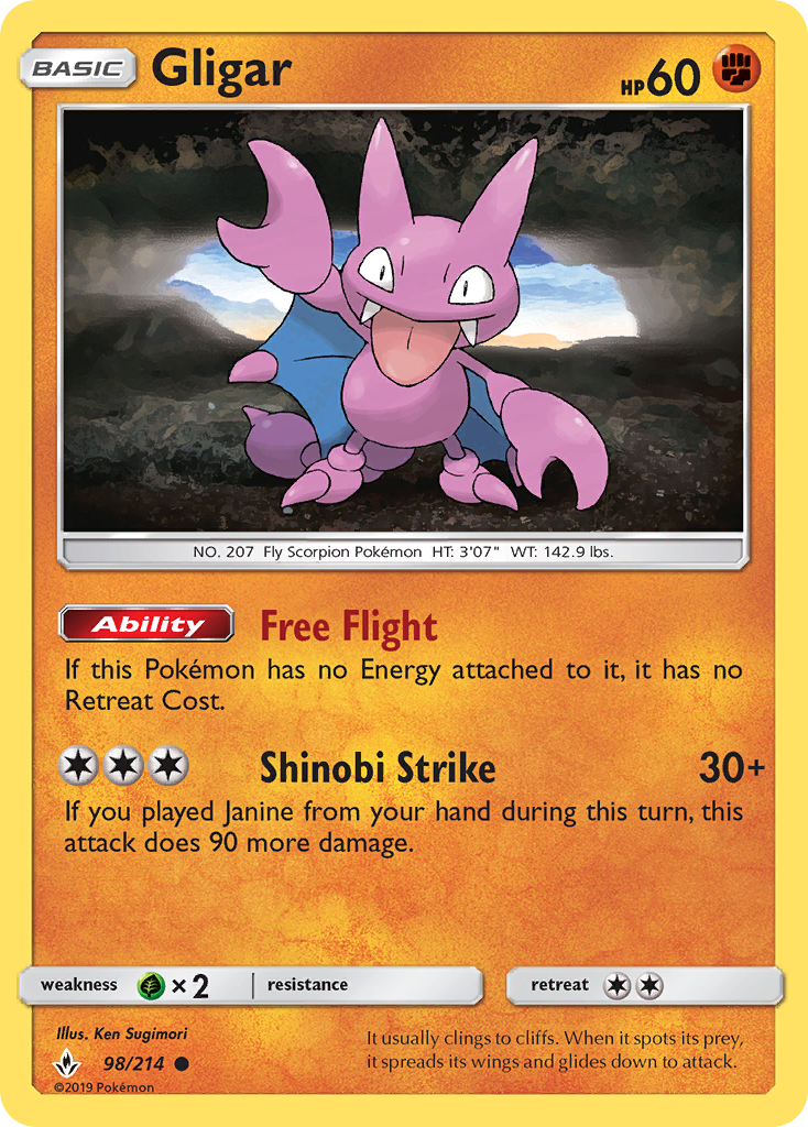 Gligar (98/214) [Sun & Moon: Unbroken Bonds] | Pegasus Games WI