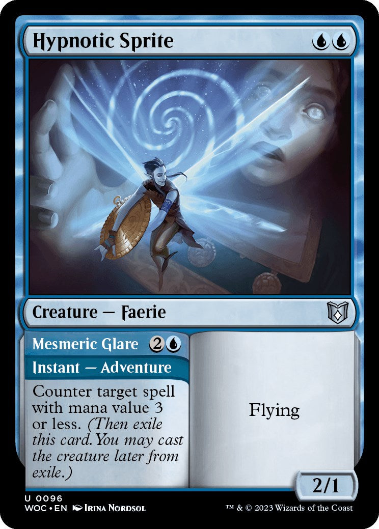 Hypnotic Sprite // Mesmeric Glare [Wilds of Eldraine Commander] | Pegasus Games WI