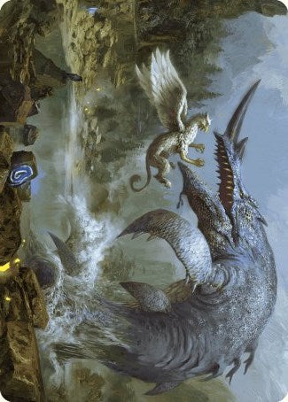 Horned Loch-Whale Art Card [Wilds of Eldraine Art Series] | Pegasus Games WI