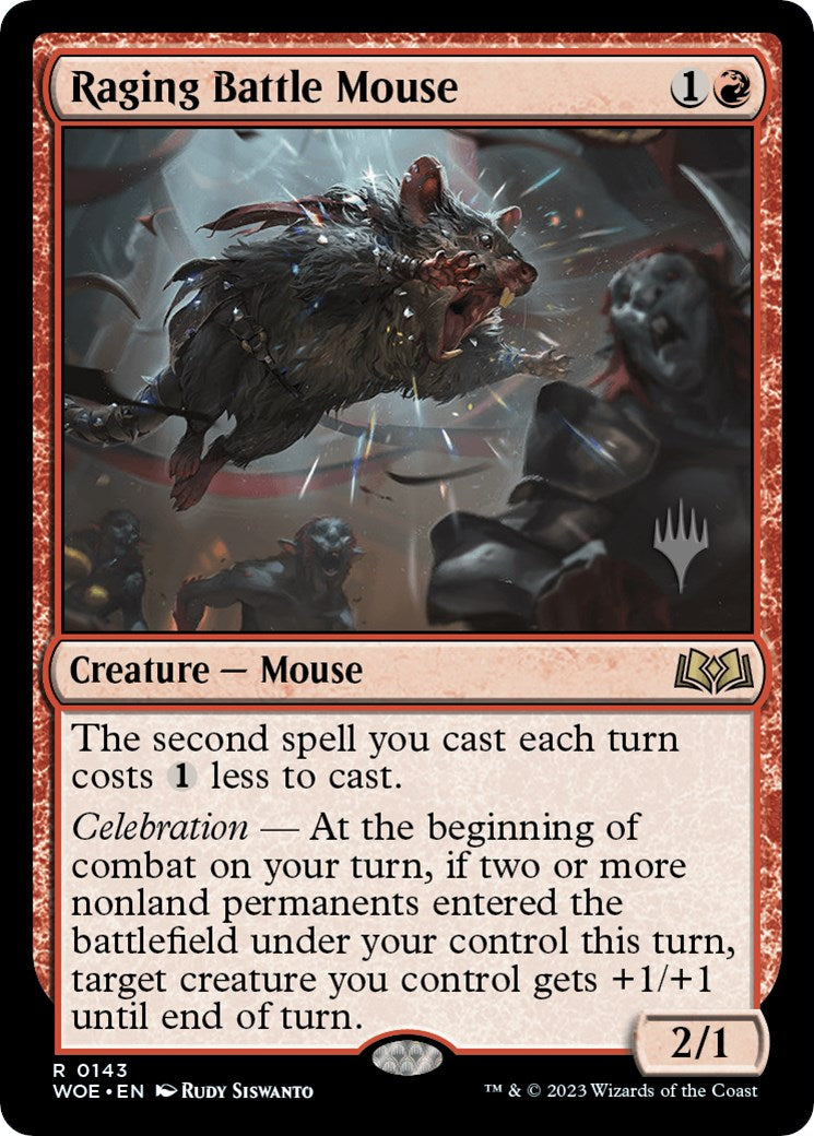 Raging Battle Mouse (Promo Pack) [Wilds of Eldraine Promos] | Pegasus Games WI