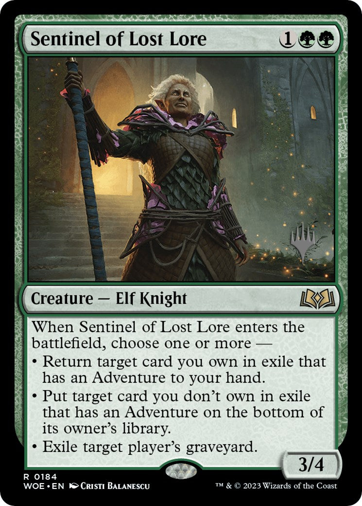 Sentinel of Lost Lore (Promo Pack) [Wilds of Eldraine Promos] | Pegasus Games WI