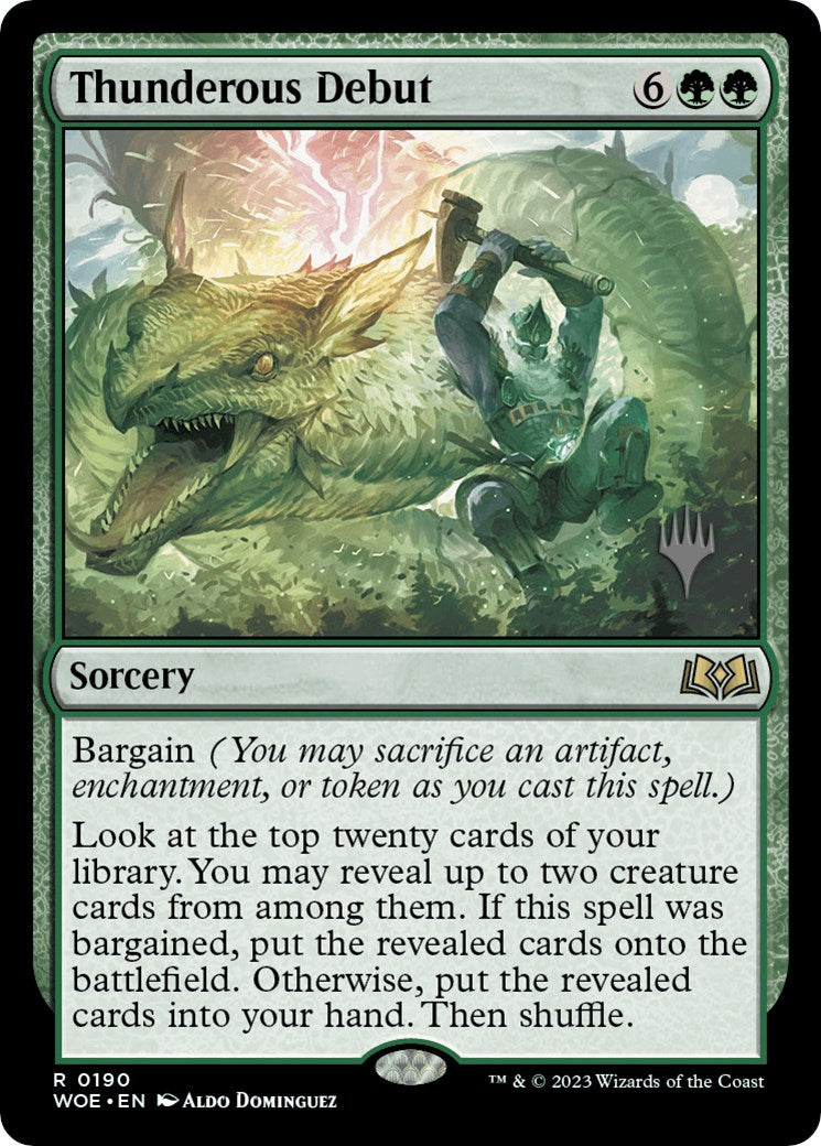 Thunderous Debut (Promo Pack) [Wilds of Eldraine Promos] | Pegasus Games WI