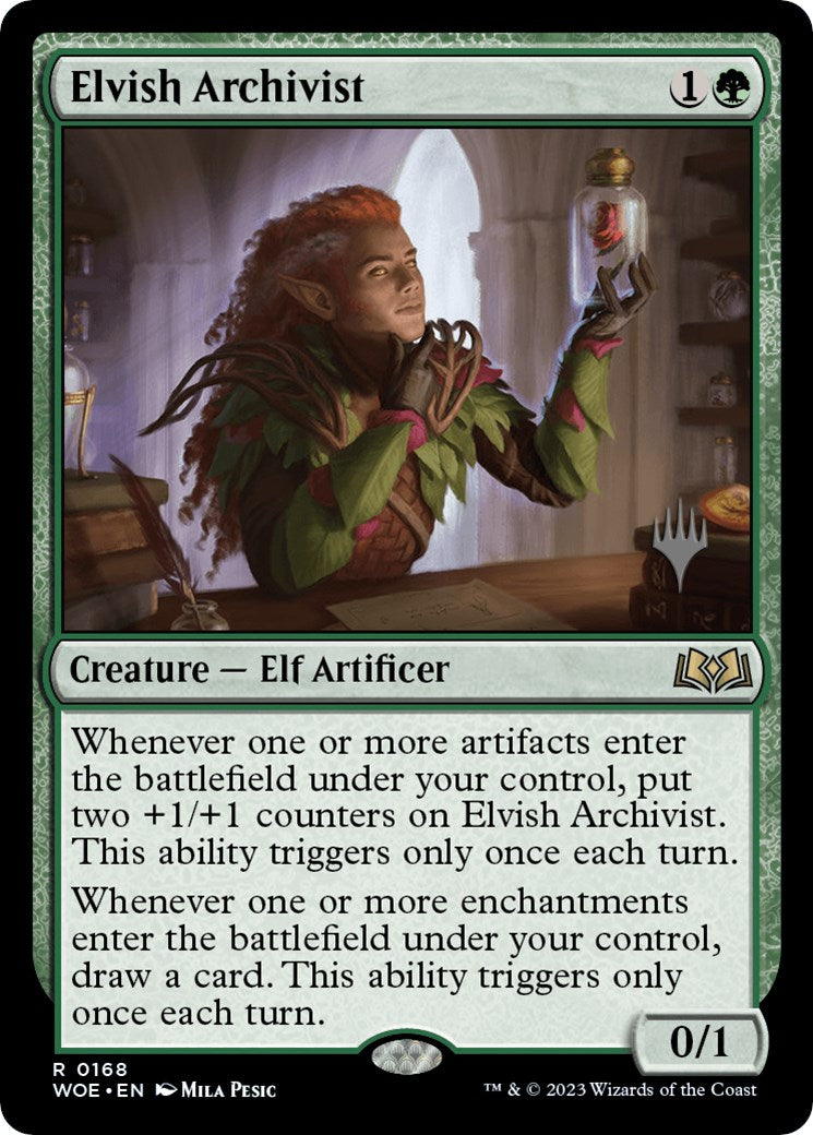 Elvish Archivist (Promo Pack) [Wilds of Eldraine Promos] | Pegasus Games WI