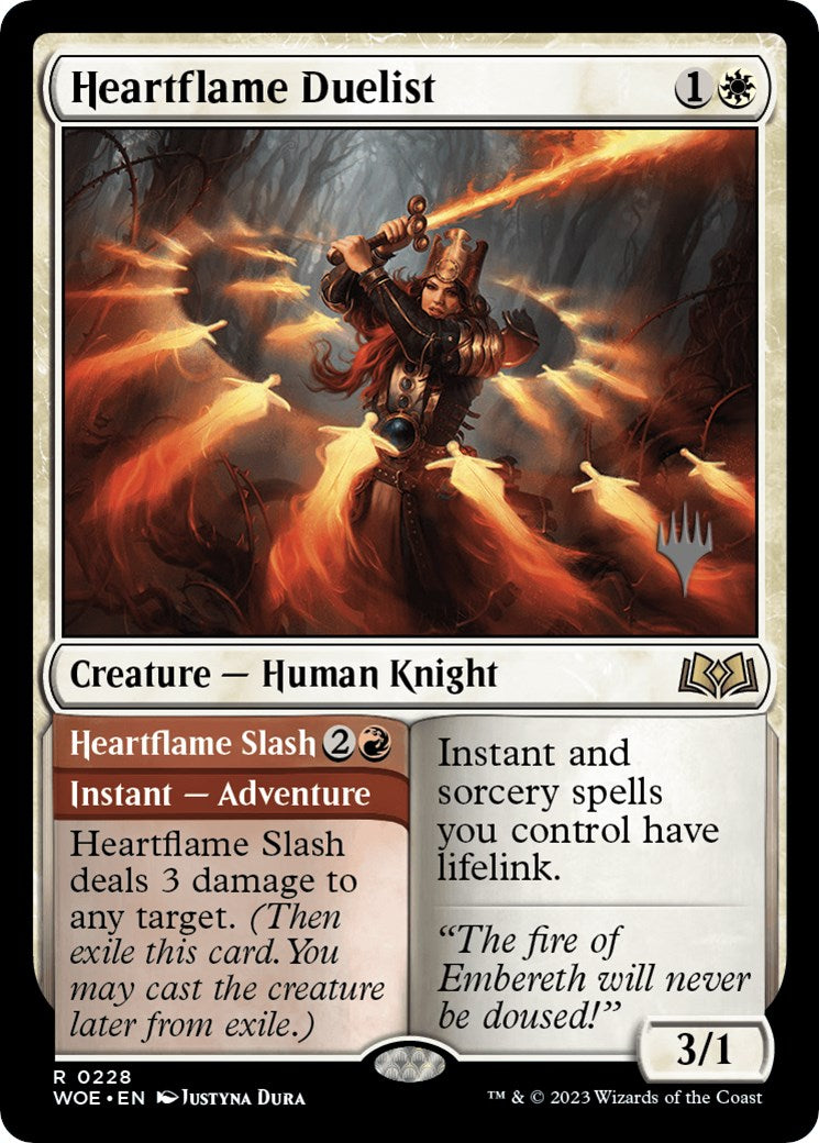 Heartflame Duelist // Heatflame Duelist (Promo Pack) [Wilds of Eldraine Promos] | Pegasus Games WI